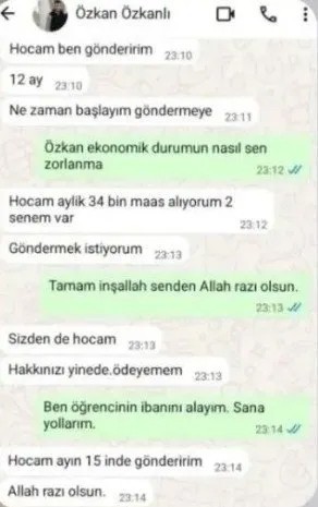 Şehit Özkan Özkanlı'nın WhatsApp mesajları ortaya çıktı! Yetim öğrencilere burs vermiş... - Resim : 2