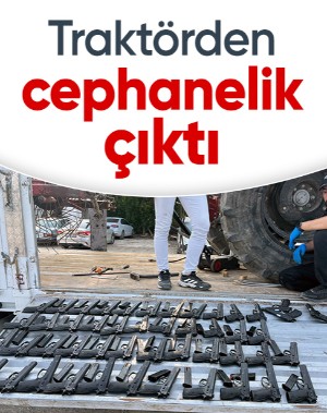 Traktörde cephane gizlenmiş: 420 tabanca ele geçirildi!