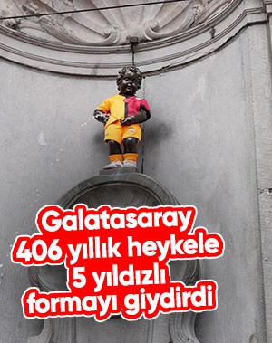 Manneken Pis heykeli, Galatasaray formasını giydi