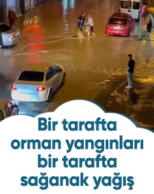 Fatsa'da sağanak su baskınlarına neden oldu