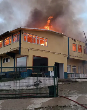 Kastamonu'da korkutan fabrika yangını