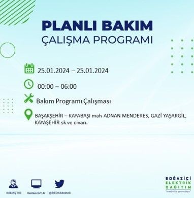 BEDAŞ 25 Ocak'ta İstanbul'un 19 ilçesinde elektrik kesintisi olacağını duyurdu - Resim: 33