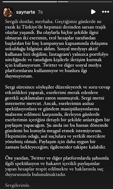 Uraz Kaygılaroğlu'nun linçlendiği eserin sahibi Sayna Soleimanpour'dan açıklama geldi - Resim : 1