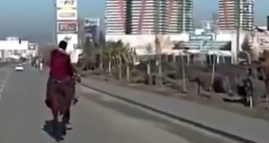 AVM'ye ata binerek gitti