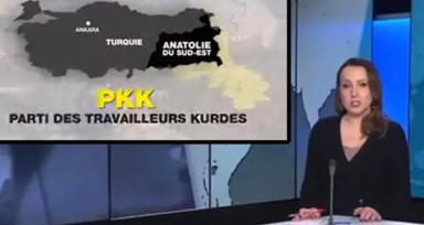 Fransa çizmeyi aştı! France 24 kanalı, Paris'teki saldırıyı  "Sözde Kürdistan" haritası ile paylaştı