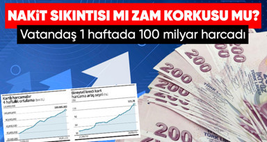Nakit sıkıntısı mı zam korkusu mu? Vatandaş 1 haftada 100 milyar TL'lik kredi kartı harcaması yaptı