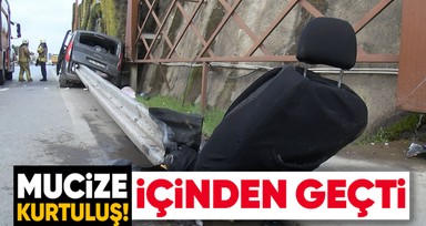 Mucize kurtuluş: Maltepe'de direksiyon hakimiyetini kaybeden sürücü bariyerlere girdi! Aracın koltuğu... VİDEO