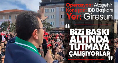 İBB Başkanı Ekrem İmamoğlu'ndan Giresun'da miting gibi konuşma: Haysiyet mücadelesi için Giresun’dayız