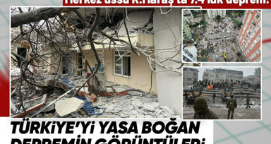 SON DAKİKA: Kahramanmaraş'ın Pazarcık ilçesinde gerçekleşen 7,4'lük deprem 10 ilde hissedildi! 4. seviyede ALARM VERİLDİ! Depremden ilk görüntüler