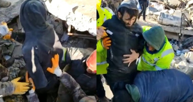 Kahramanmaraş'ta 60 saattir enkaz altında olan genç Ahmet yaşam koridorunu yürüyerek çıktı, umutlar arttı