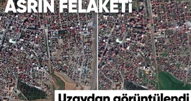 Türkiye'de meydana gelen depremlerin ardından yaşanan felaket uzaydan görüntülendi!