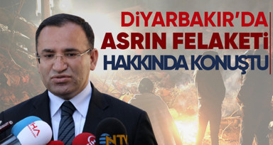 Adalet Bakanı Bozdağ, Kahramanmaraş merkezli depremlerle ilgili Diyarbakır'da konuştu