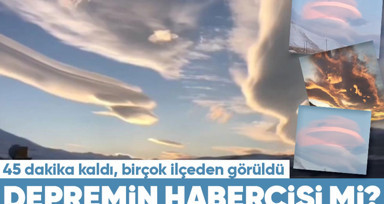 Sosyal medya bunu konuşuyor! Van semalarında 45 dakika kaldı... Mercek bulutları depremin habercisi mi?
