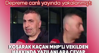 Depreme canlı yayında yakalanan, panikle yayını bırakıp kaçan MHP'li Vekil Lütfi Kaşıkçı eleştirilere yanıt verdi