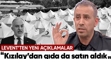 Haluk Levent: Kızılay’dan sadece çadır değil gıda da satın aldık