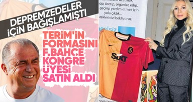 Fatih Terim'in depremzedeler için bağışladığı formayı Fenerbahçe Kongre Üyesi satın aldı