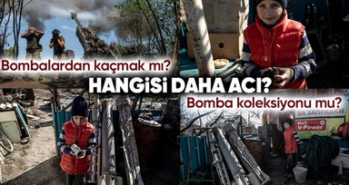 Ukrayna'da yürek burkan kareler! Hayat savaşında gölgesinde devam ediyor