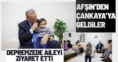 Cumhurbaşkanı Erdoğan'dan depremzede aileyi ziyaret etti