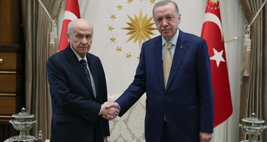 Cumhurbaşkanı Recep Tayyip Erdoğan ile MHP Genel Başkanı Devlet Bahçeli bir araya geldi