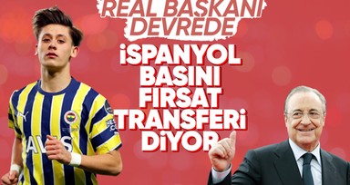 Real Madrid Başkanı Perez Fenerbahçe'nin yıldızı Arda Güler'i yakın takipte! Fırsat transferi...