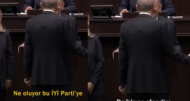 Cumhurbaşkanı Recep Tayyip Erdoğan "Ne oluyor bu İYİ Parti'ye?" dedi, Mehmet Özhaseki "Dağılıyorlar efendim" sözleriyle yanıtladı | VİDEO İZLE