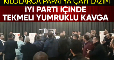 İyi Partililer seçim esnasında tekmeli yumrukla kavga etti