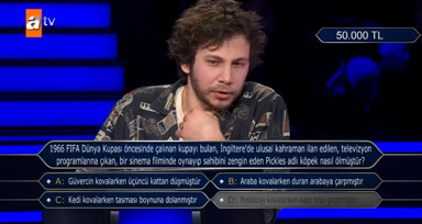 Kim Milyoner Olmak İster'e damga vuran soru: Pickles adlı köpek nasıl ölmüştür?
