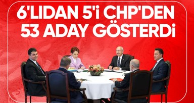 CHP listesinde 25 DEVA, 24 Saadet, 19 Gelecek'ten aday yer alıyor