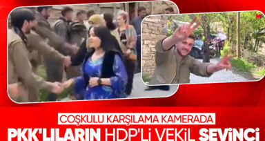 Hakkari'de HDP'li milletvekili adayları PKK'lı teröristler tarafından alkışlarla karşılandı!