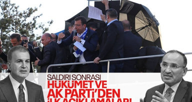 Erzurum'da Ekrem İmamoğlu'na düzenlenen taşlı saldırı sonrası  peş peşe açıklamalar geldi