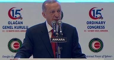 Son dakika! Cumhurbaşkanı Erdoğan HAK-İŞ Genel Kurulu'nda müjdeyi verdi: En düşük memur maaşı 22 bin TL olacak