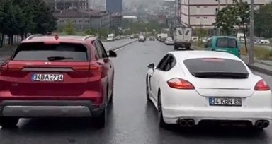 Togg ve Porsche'nin yarışı sosyal medyanın gündemine oturdu! O anlar kamerada