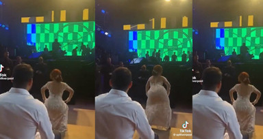 Damada twerk atan gelin yürek hoplattı! Twerk yapan gelin kamerada
