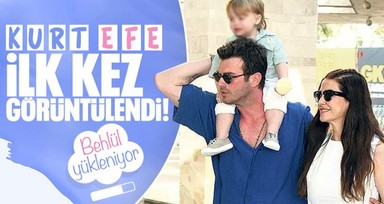 Kıvanç Tatlıtuğ ve Başak Dizer'in sır gibi sakladıkları altın saçlı oğulları Kurt Efe ilk kez görüntülendi! O kareye yorum yağdı! Tatlıtuğ'un oğlu kime benziyor