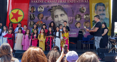İsviçre'de terör örgütü PKK'nın kurucularından Sakine Cansız için anma töreni! Skandala çocukları da alet ettiler