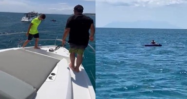 Saros'ta deniz yatağında uyuyakala şahıs bakın nerede bulundu!