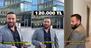 Sosyal medyada ev gezme akımı devam ediyor! Bu evin kirası 120 bin, aidatı 30 bin TL
