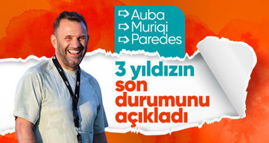 Okan Buruk 3 yıldızın son durumunu açıkladı! Galatasaray Paredes, Muriqi ve Aubameyang'ı alacak mı?