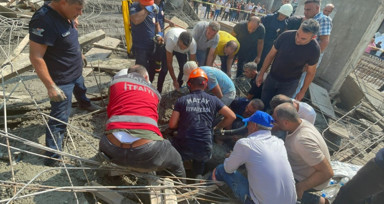 Hatay'da deprem sonrası 'sağlam' raporu verilen inşaat çöktü! 4 işçi yaralı