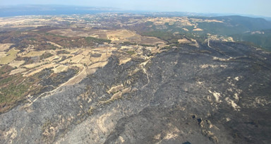 Çanakkale'de çıkan yangın söndürüldü! Geriye bu görüntüler kaldı... İşte Çanakkale'de son durum