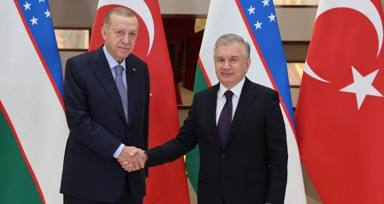 Cumhurbaşkanı Erdoğan Özbekistan Cumhurbaşkanı Şevket Mirziyoyev ile görüştü