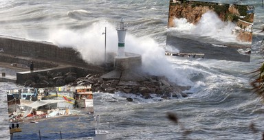 Antalya'da dev dalgalar limanı yuttu! Sular 30 metre yükseldi🌊🟠