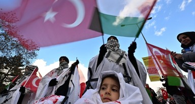Başkentte "Büyük Gazze Yürüyüşü ve Mitingi"! Filistin'deki insanlık dramına dikkat çekiliyor