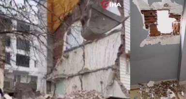 Elazığ'da ağır hasarlı binayı yıkan ekipler, sağlam binaya zarar verdiler!
