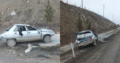 Çankırı'da otomobil takla attı, 2 kişi yaralandı