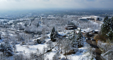 Düzce beyaza büründü! Orta kartpostallık görüntüler çıktı