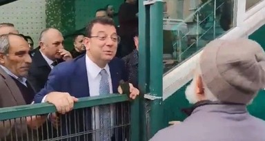 Cuma namazına giden Ekrem İmamoğlu'na 'seçimden seçime geliyorsun' tepkisi