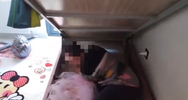 10 yıl hapis cezasıyla aranan 32 yaşındaki kadın saklandığı bazanın içinden çıktı