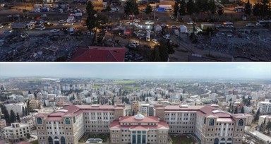 Depremlerde yıkıma uğrayan Adıyaman 1 yıl sonra yeniden görüntülendi