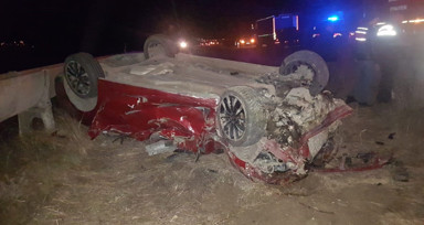 Isparta'da otomobilin takla attığı kazada 1 kişi yaşamını yitirdi